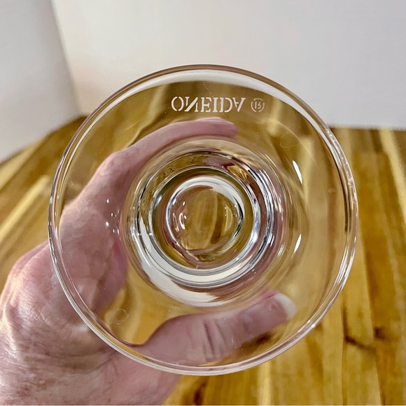 Oneida Pilsner Glass Angelina Pattern Blown Glass Germany Set of 2 - Picture 4 of 7